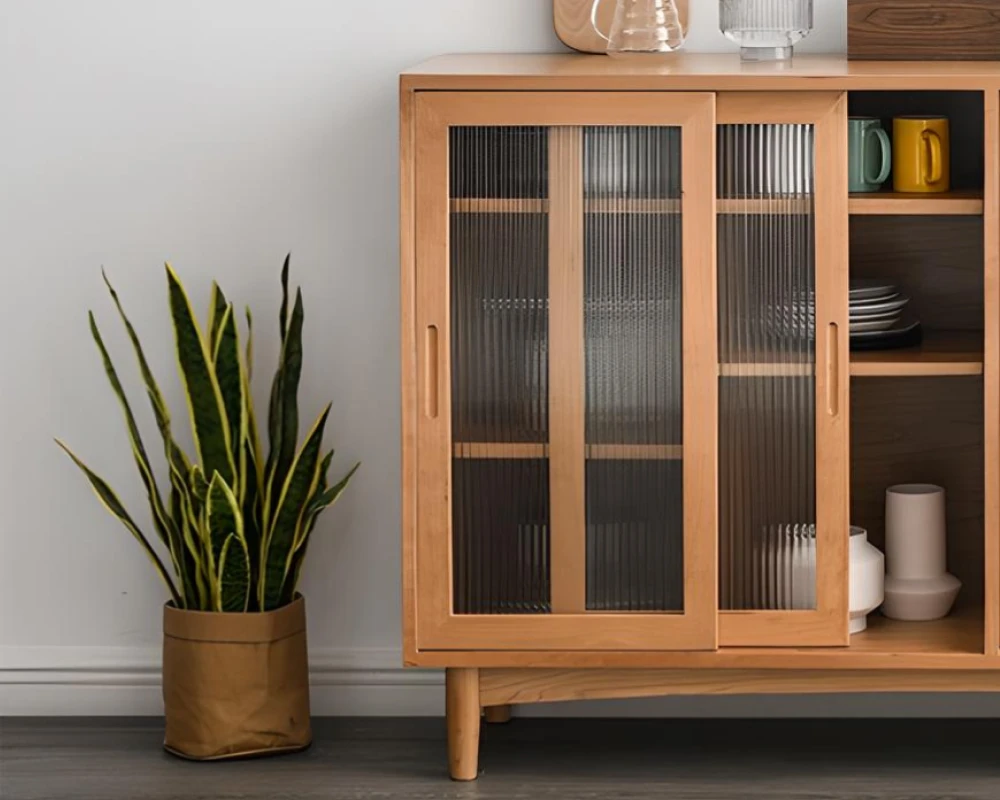 glass front sideboard